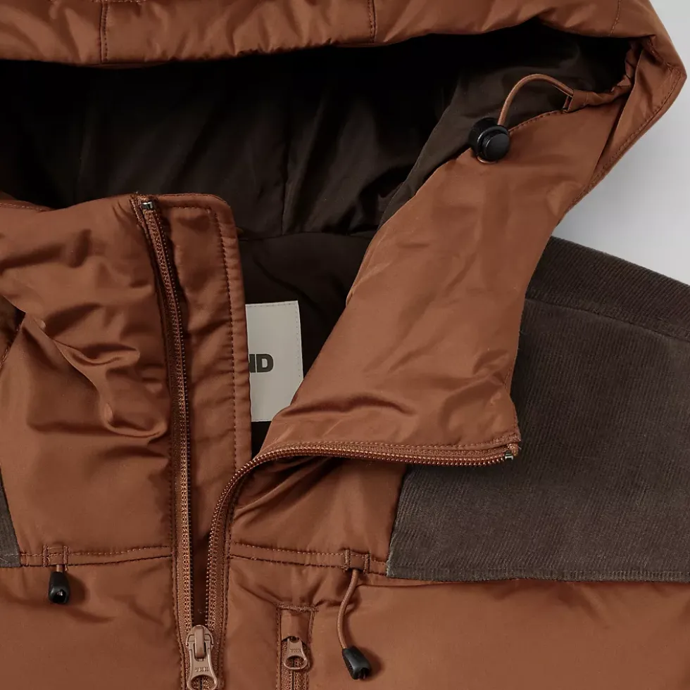 Men's Corduroy Max 600 Down Puffer Hooded Jacket