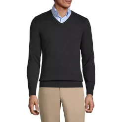 Men's Cotton Modal Fine Gauge V-neck Sweater
