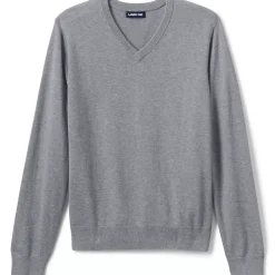 Men's Cotton Modal Fine Gauge V-neck Sweater
