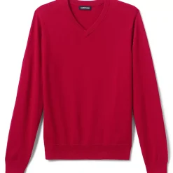 Men's Cotton Modal Fine Gauge V-neck Sweater