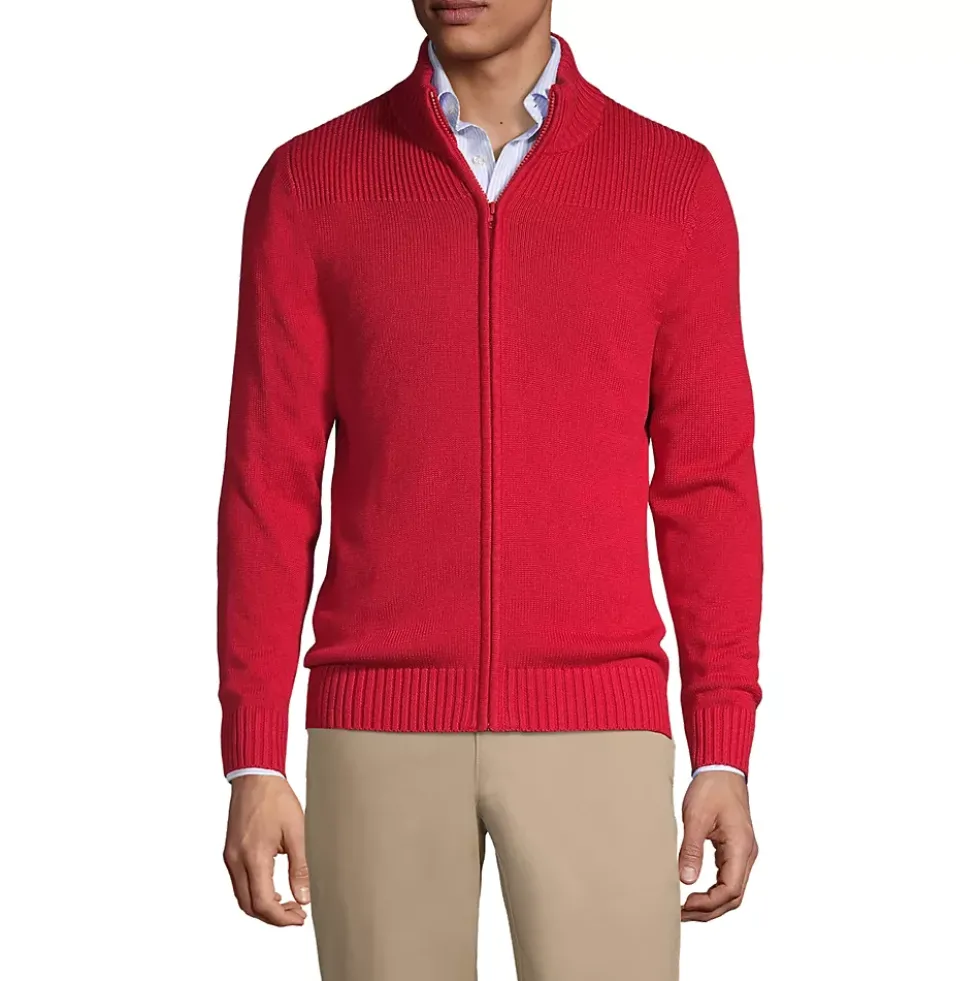 Men's Cotton Modal Zip Front Cardigan Sweater