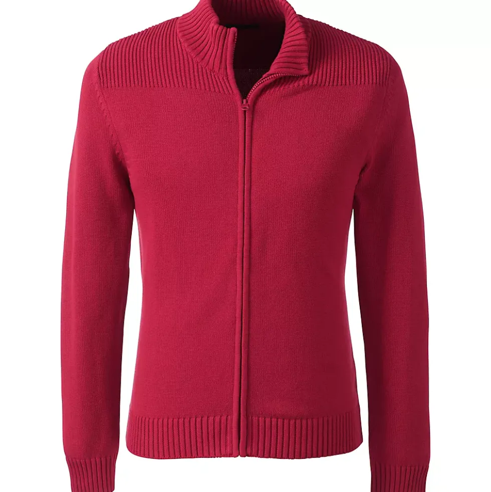 Men's Cotton Modal Zip Front Cardigan Sweater
