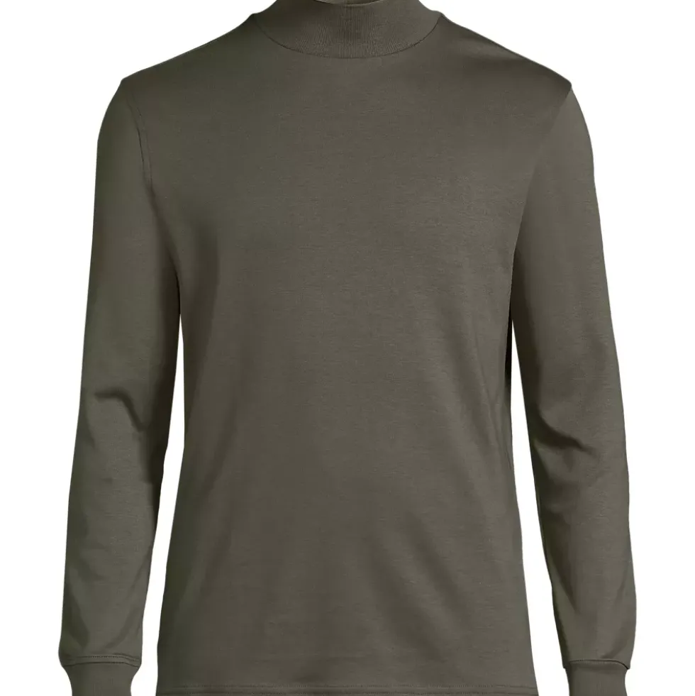 Men's Cotton Supima Mock Turtleneck