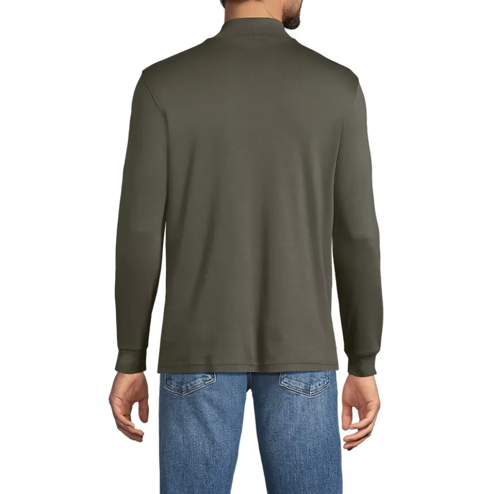 Men's Cotton Supima Mock Turtleneck