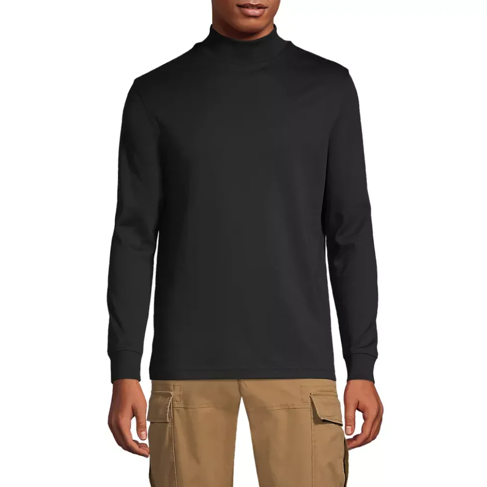 Men's Cotton Supima Mock Turtleneck