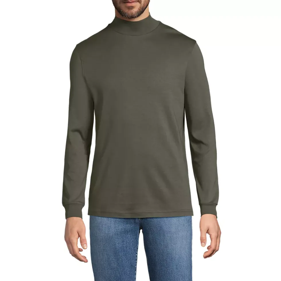 Men's Cotton Supima Mock Turtleneck