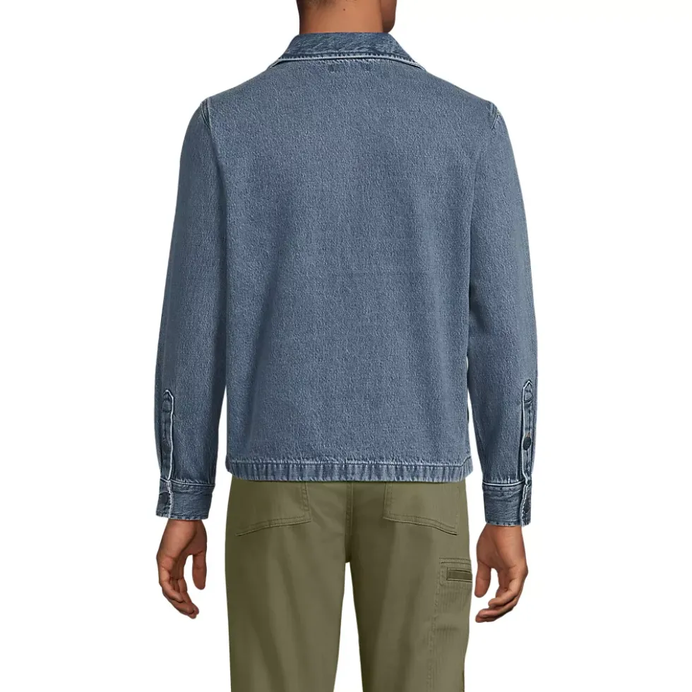 Men's Denim Utility Shirt Jacket