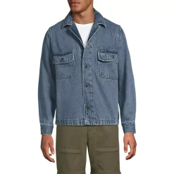 Men's Denim Utility Shirt Jacket