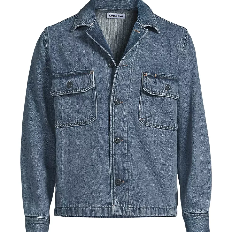 Men's Denim Utility Shirt Jacket