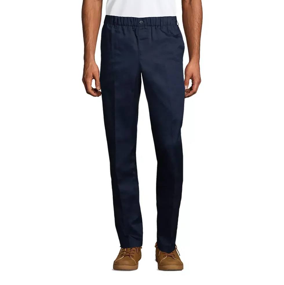 Men's Elastic Waist Pull-On Chino Pants