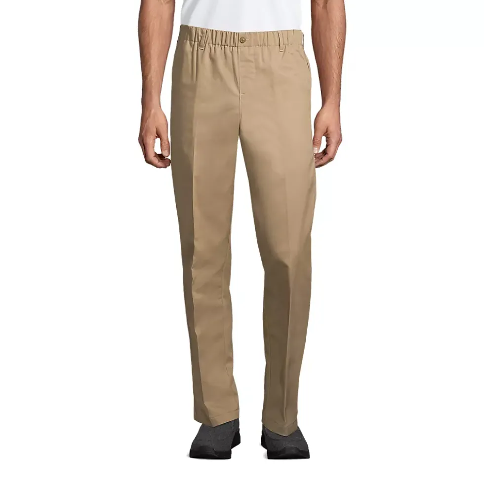 Men's Elastic Waist Pull-On Chino Pants