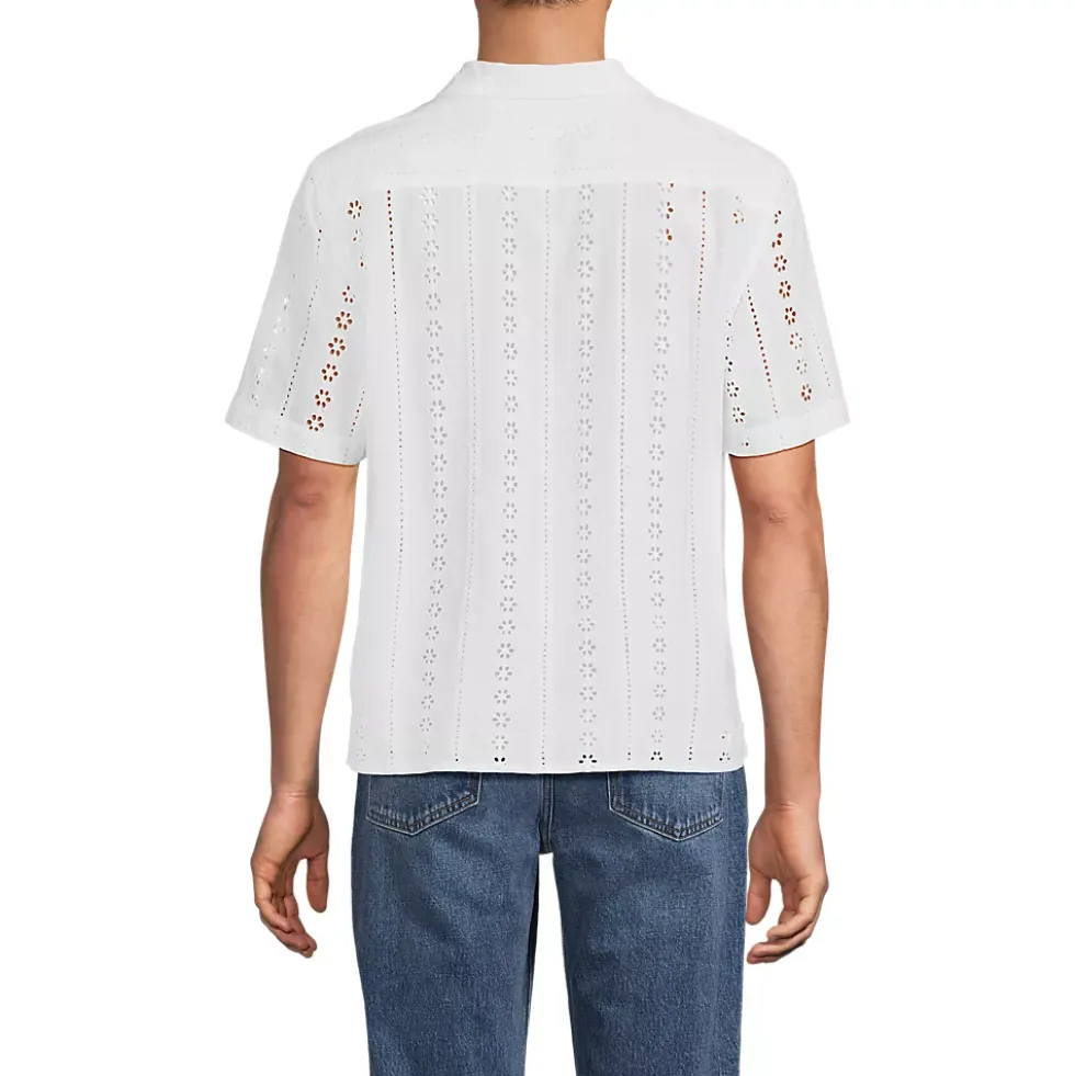 Men's Eyelet Camp Collar Shirt