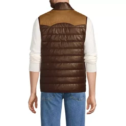 Men's Faux Leather Western Insulated Vest