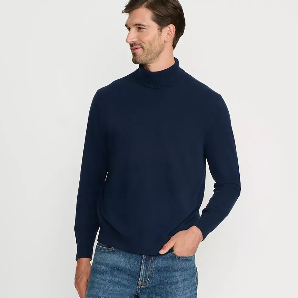 Men's Fine Gauge Cashmere Turtleneck Sweater