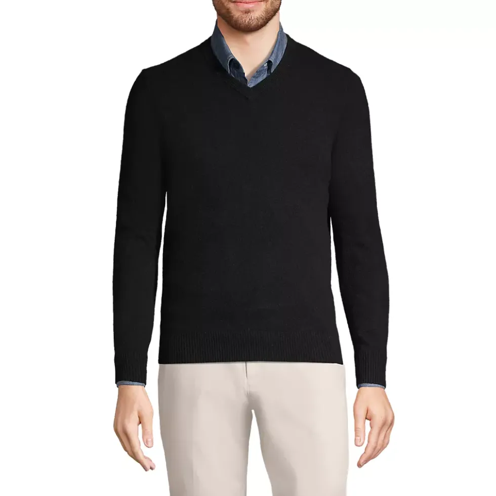 Men's Fine Gauge Cashmere V-neck Sweater