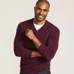 Men's Fine Gauge Cashmere V-neck Sweater