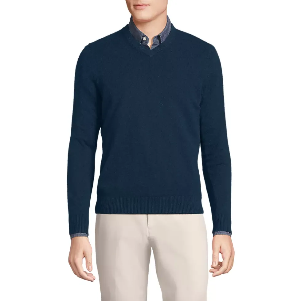 Men's Fine Gauge Cashmere V-neck Sweater