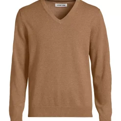 Men's Fine Gauge Cotton V Neck Sweater
