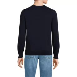 Men's Fine Gauge Cotton V Neck Sweater
