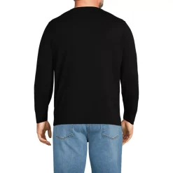 Men's Fine Gauge Cotton V Neck Sweater