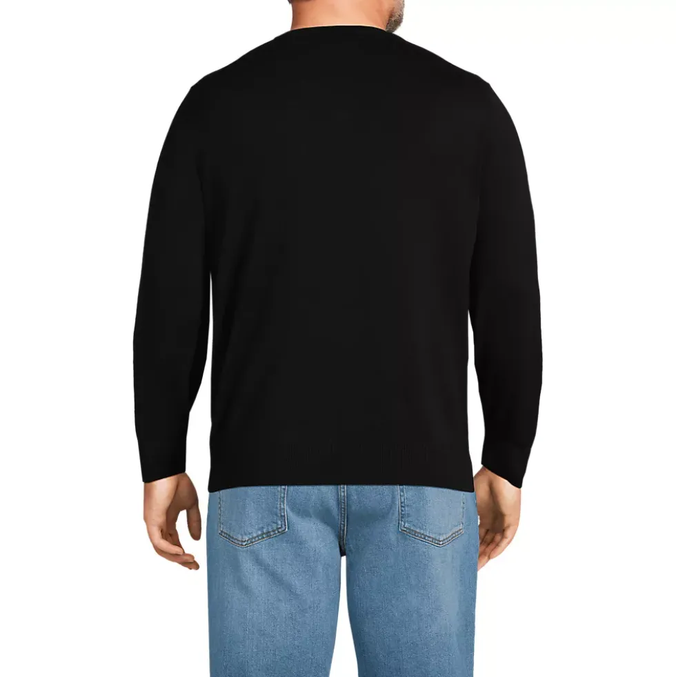 Men's Fine Gauge Cotton V Neck Sweater