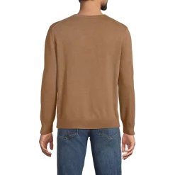 Men's Fine Gauge Cotton V Neck Sweater
