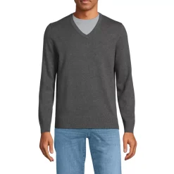 Men's Fine Gauge Cotton V Neck Sweater