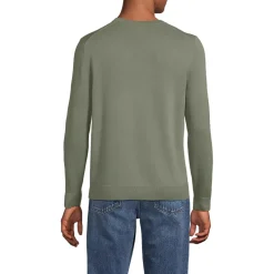 Men's Fine Gauge Cotton V Neck Sweater