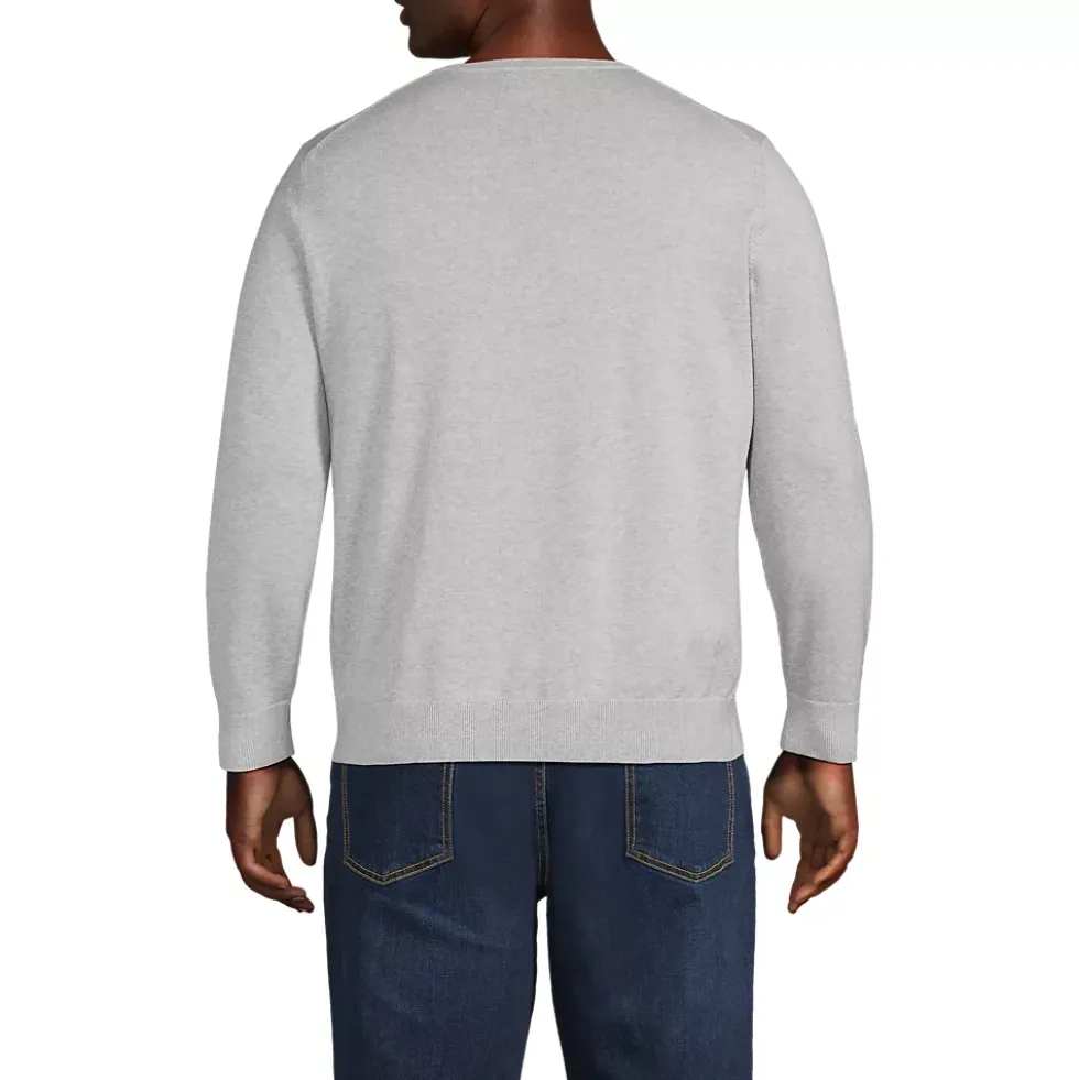 Men's Fine Gauge Cotton V Neck Sweater