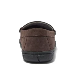 Men's Flannel Lined Suede Slip On Moccasin Slippers