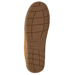 Men's Flannel Lined Suede Slip On Moccasin Slippers