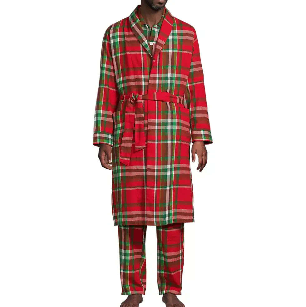Men's Flannel 3 Piece Pajama Set