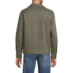 Men's Herringbone Utility Shirt Jacket
