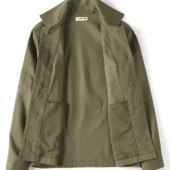 Men's Herringbone Utility Shirt Jacket