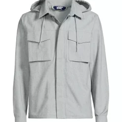 Men's Hooded Flannel Shirt Jacket