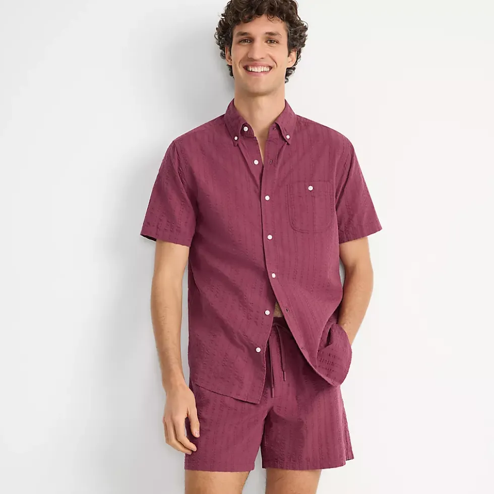 Men's 5.5 Inch Seersucker Easy Shorts