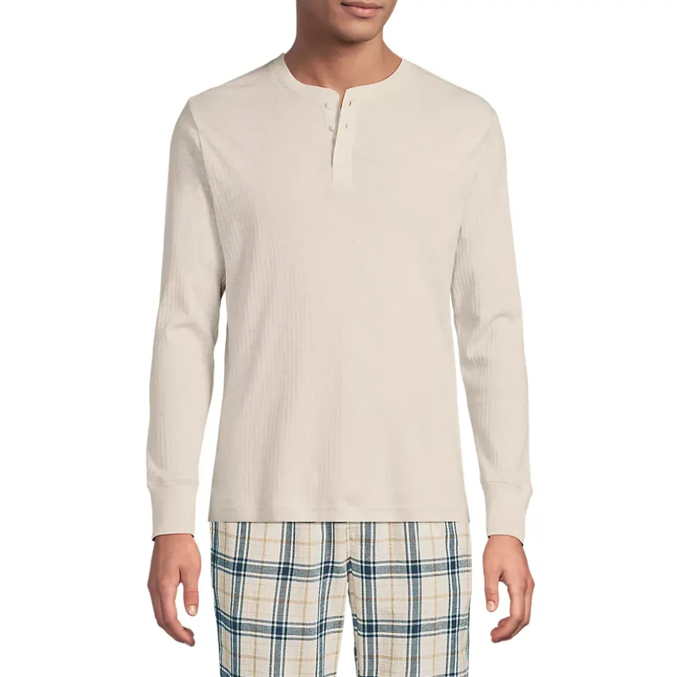 Men's Knit Rib Pajama Henley