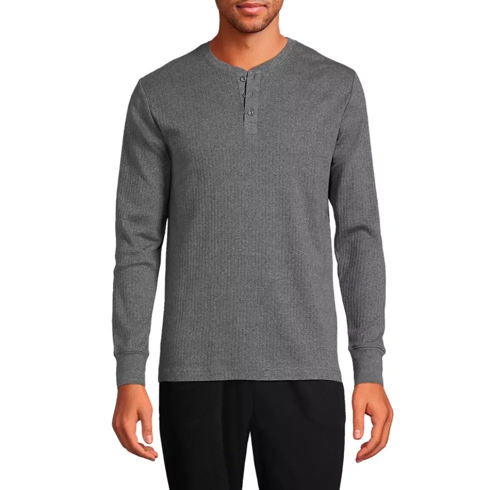 Men's Knit Rib Pajama Henley