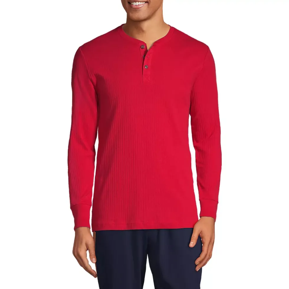 Men's Knit Rib Pajama Henley