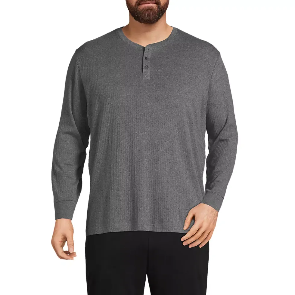 Men's Knit Rib Pajama Henley