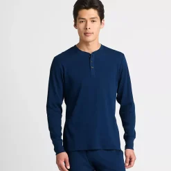 Men's Knit Rib Pajama Henley