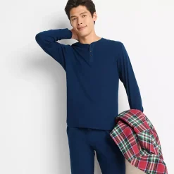Men's Knit Rib Pajama Henley