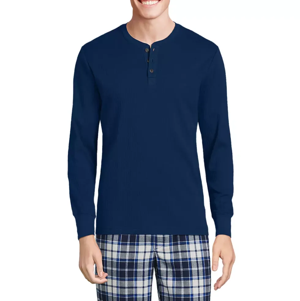 Men's Knit Rib Pajama Henley