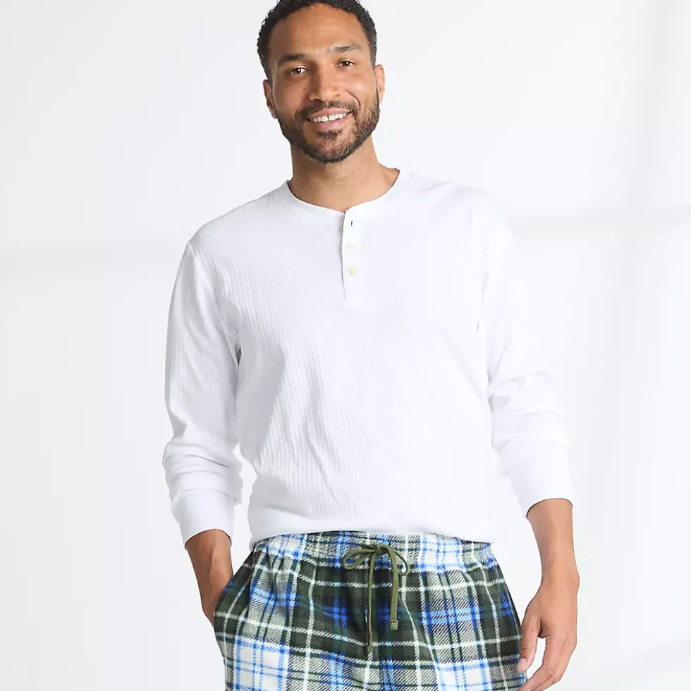 Men's Knit Rib Pajama Henley