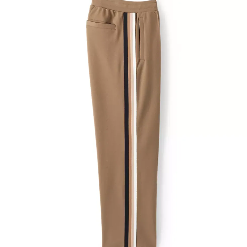 Men's Knit Twill Track Wide Leg Pant