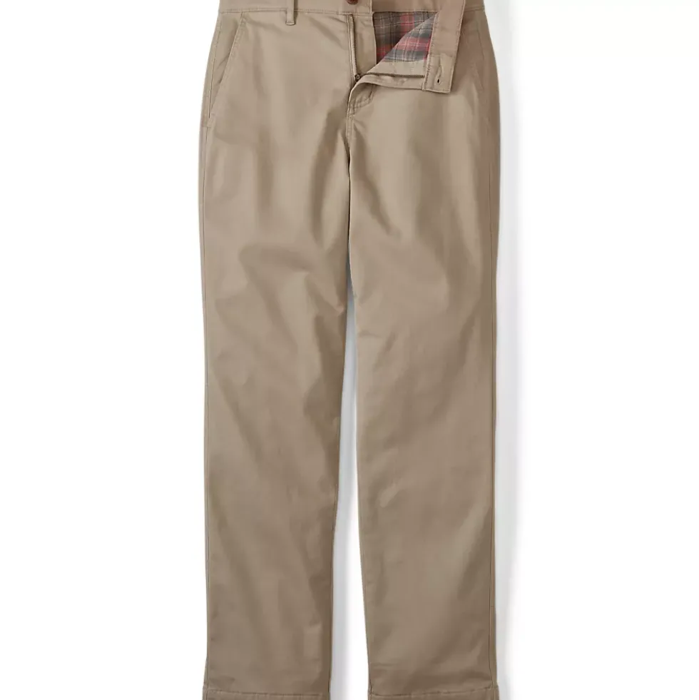 Men's Knockabout Comfort Waist Classic Fit Flannel Lined Chino Pant