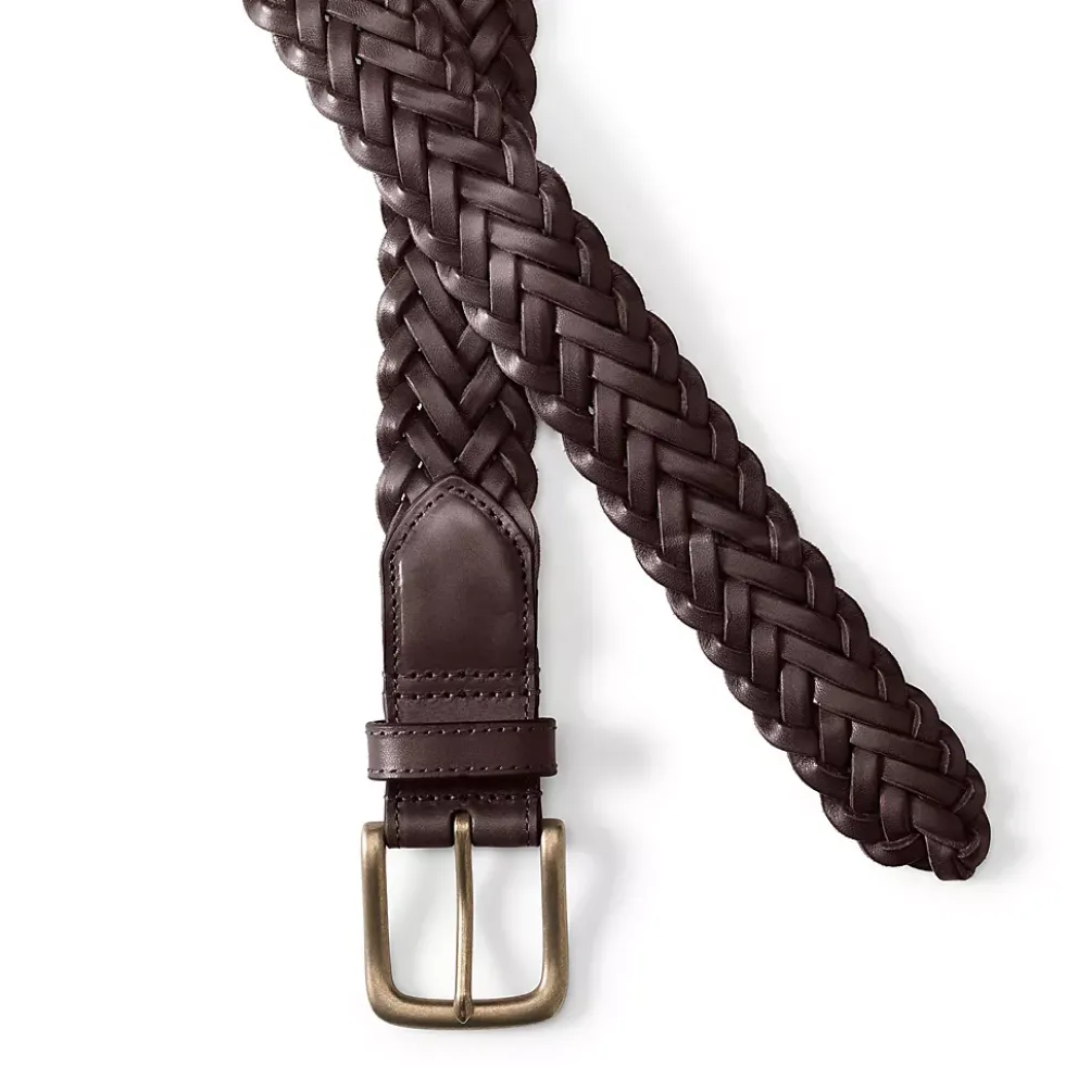 Men's Leather Braid Belt