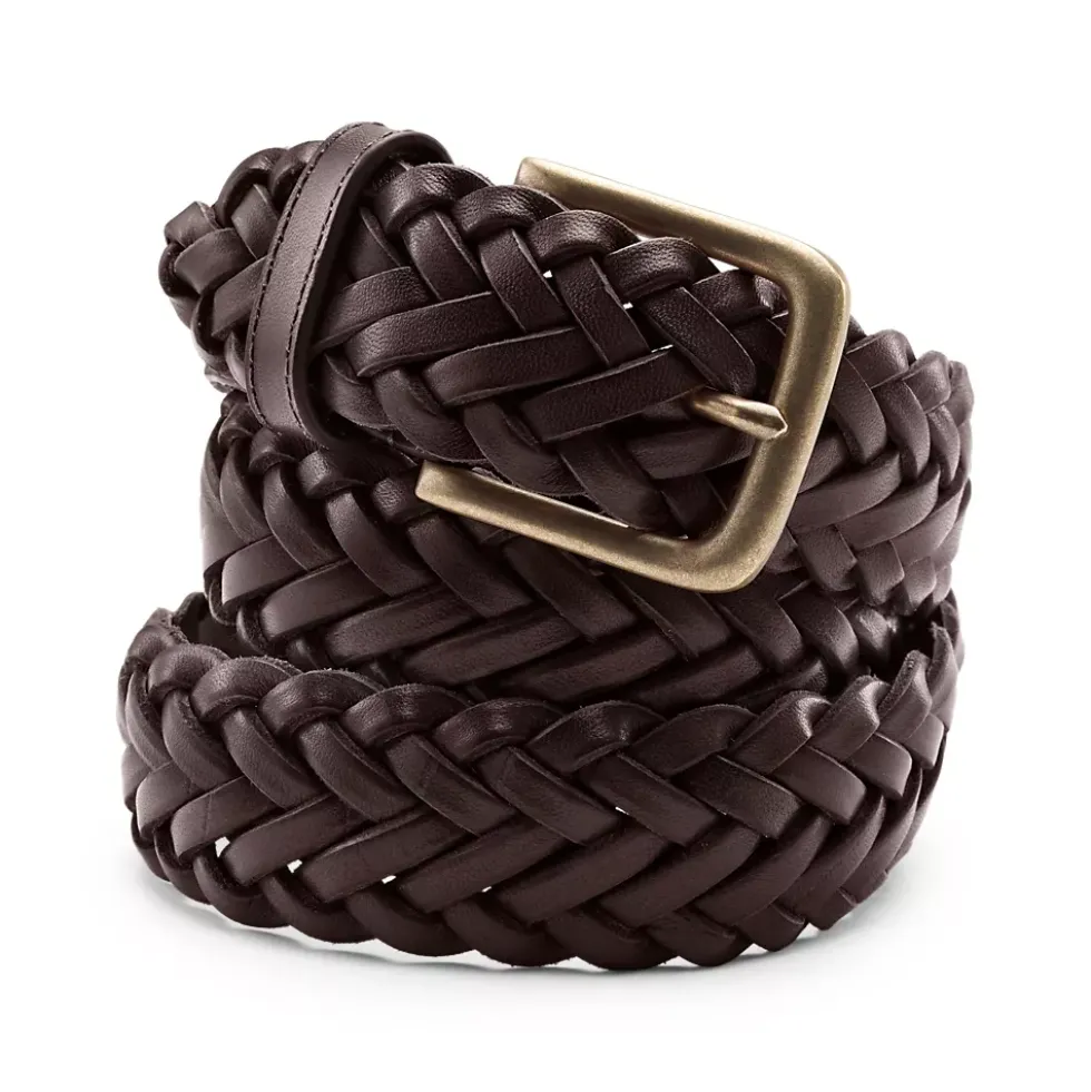 Men's Leather Braid Belt