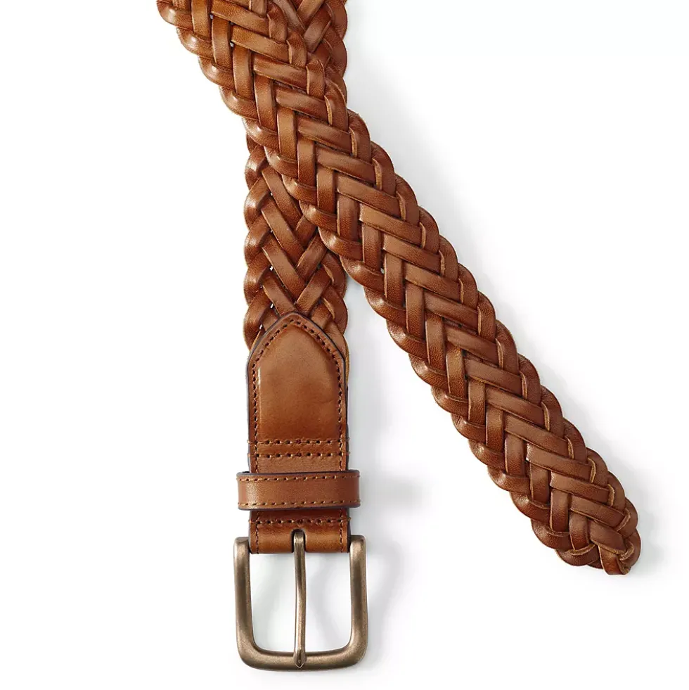 Men's Leather Braid Belt