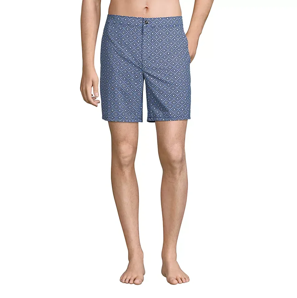 Men's Lined 7" Hybrid Swim Shorts